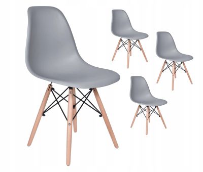 Лот: 20985781. Фото: 1. Стул EAMES DSW (пластик) (серый... Столы, стулья, обеденные группы