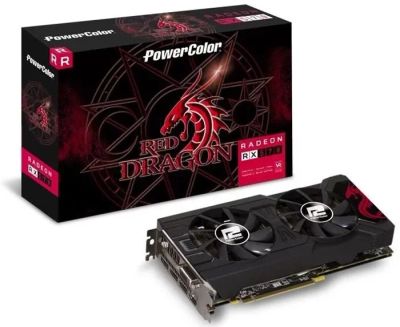 Лот: 10893950. Фото: 1. Powercolor Radeon RX 570 Red Dragon... Видеокарты