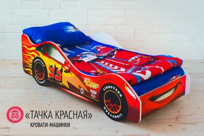 Лот: 8602976. Фото: 1. Кровать-машинка "Тачка красная... Детские кровати и кроватки