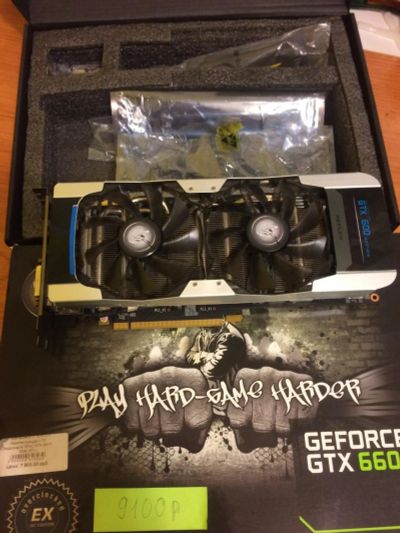 Лот: 10247667. Фото: 1. KFA2 GeForce GTX 660 Ti 3GB EX... Видеокарты