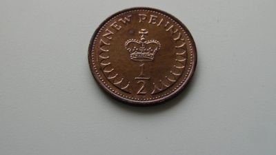 Лот: 5377448. Фото: 1. Великобритания 1/2 пенни. Великобритания и острова