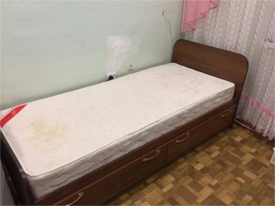 Лот: 10605125. Фото: 1. Кровать с матрасом!. Кровати