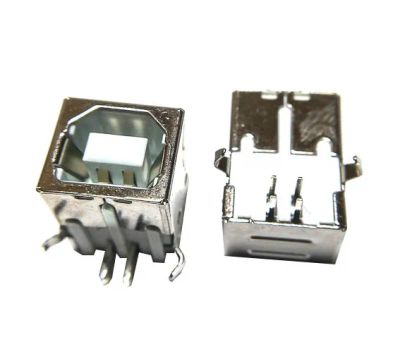 Лот: 20749167. Фото: 1. Гнездо USB-B 2.0 90° на плату... Разъёмы