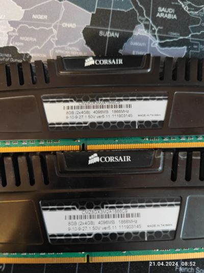 Лот: 21985812. Фото: 1. Оперативная память ddr3 8 gb corsair. Оперативная память