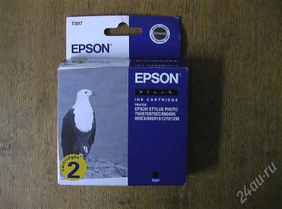 Лот: 666669. Фото: 1. Картридж Epson T007(black) ORIGINAL. Картриджи, расходные материалы