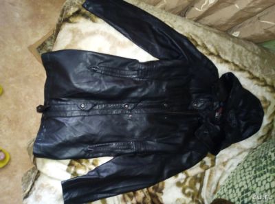 Лот: 13566802. Фото: 1. Кожанный плащ. Верхняя одежда