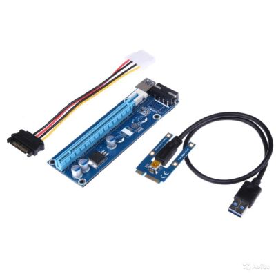 Лот: 14300437. Фото: 1. Riser mini pci-e to pcie 16X USB... Платы расширения, контроллеры, доп. порты