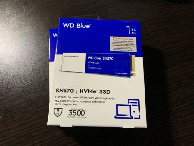 Лот: 19610753. Фото: 1. 1TB SSD NVMe M.2 WD SN570 3500Mb... SSD-накопители
