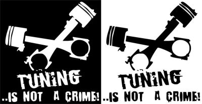 Лот: 9635808. Фото: 1. Наклейка Tuning is not a crime. Наклейки автомобильные