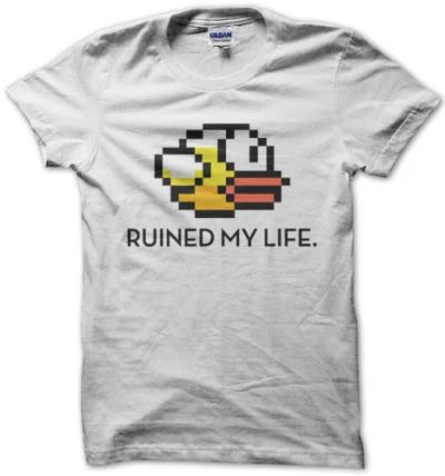 Лот: 3845638. Фото: 1. Flappy bird футболка. Верхняя одежда