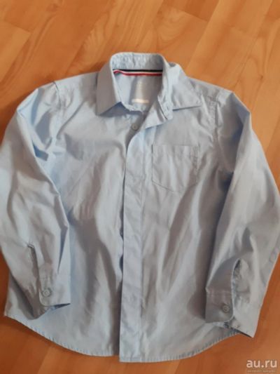 Лот: 16429197. Фото: 1. Рубашка голубая H&M. Рубашки, блузки, водолазки