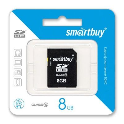 Лот: 9111238. Фото: 1. 8GB Карта памяти SDHC Smart Buy... Карты памяти