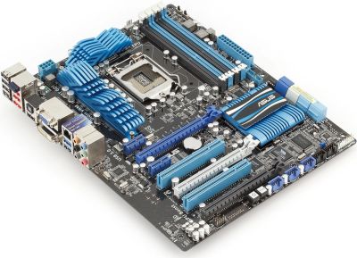 Лот: 11537513. Фото: 1. Топовая плата под 1155: Asus P8Z68-V... Материнские платы