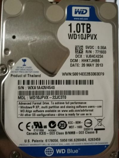 Лот: 16824188. Фото: 1. Жесткий диск WD Blue объемом 1... Жёсткие диски (HDD)