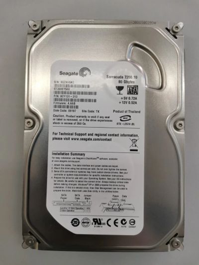 Лот: 17445177. Фото: 1. HDD Seagate 80 Gb SATA-II ST380815AS... Жёсткие диски