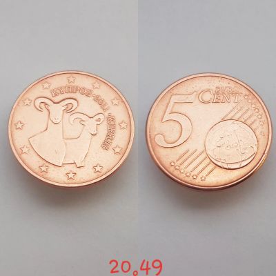Лот: 15619441. Фото: 1. монета Кипр 5 евроцентов, 2011г... Европа