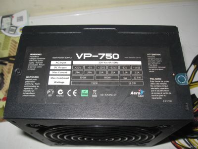 Лот: 15015038. Фото: 1. блок питания vp-750 aerocool. Корпуса, блоки питания