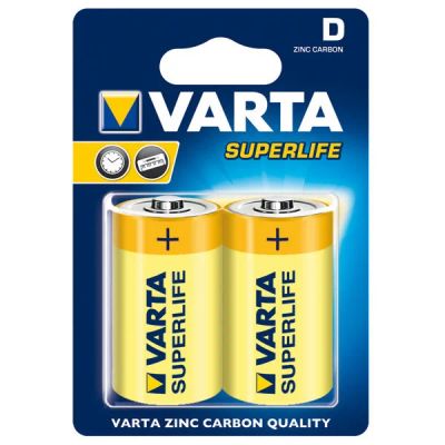 Лот: 4737553. Фото: 1. Батарейка Varta Superlife R20... Батарейки, аккумуляторы, элементы питания