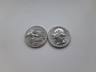 Лот: 17582970. Фото: 1. США 25 центов 2021 г " Джордж... Америка