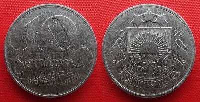 Лот: 25090567. Фото: 1. (№4918-Э253-2/80/LM) 10 сантимов... Страны СНГ и Балтии