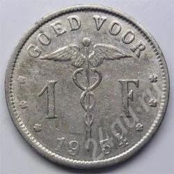 Лот: 216886. Фото: 1. Бельгия. 1 франк 1934г. Европа