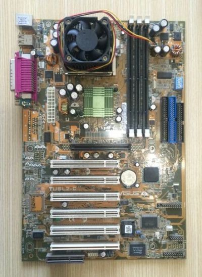 Лот: 7314624. Фото: 1. Материнская плата Asus tusl2-C... Материнские платы