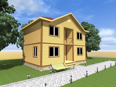Лот: 6185950. Фото: 1. дом из бруса 2 этажа 6х9. Срубы, бани, дома