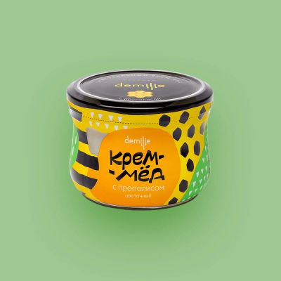 Лот: 12672406. Фото: 1. Крем-мёд с прополисом / взбитый... Мёд, продукты пчеловодства
