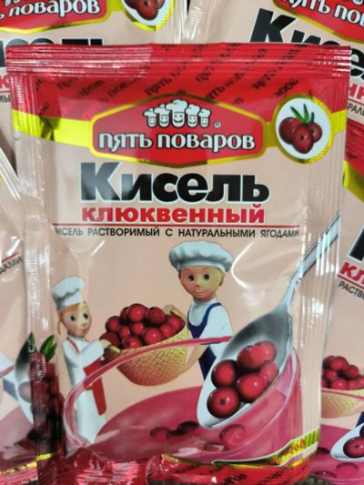 Лот: 24692746. Фото: 1. Кисель растворимый клюквенный... Чай, кофе, какао