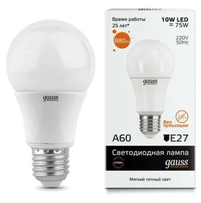 Лот: 12420212. Фото: 1. Лампа Gauss LED Elementary A60... Другое освещение