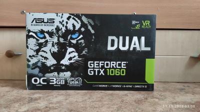 Лот: 19514612. Фото: 1. Asus nvidia Geforce gtx 1060 3gb. Видеокарты