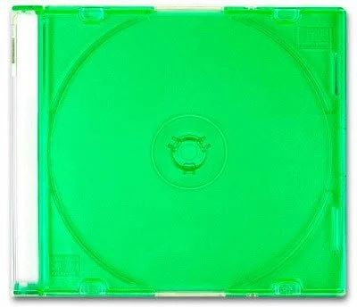 Лот: 5946438. Фото: 1. CD-box slim 12х14х0.6см Green... CD, DVD, BluRay