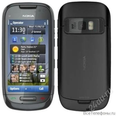 Лот: 2572957. Фото: 1. Смартфон Nokia C7-00 (черный). Смартфоны