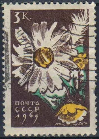 Лот: 25068509. Фото: 1. 1965, апрель. Цветы. н.с. № 3193. Марки
