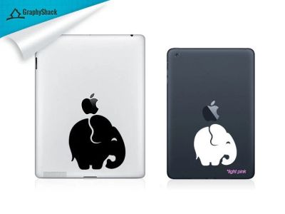 Лот: 4209886. Фото: 1. Наклейка на iPad Cute Round Elephant... Защитные стёкла, защитные плёнки