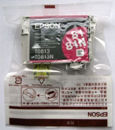 Лот: 2189996. Фото: 1. Картридж Epson T0813 Magenta... Картриджи, расходные материалы