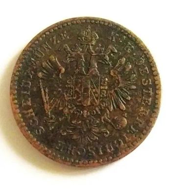 Лот: 25057419. Фото: 1. Австрия 1 крейцер 1861 двор B. Германия и Австрия