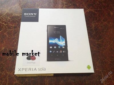 Лот: 1855663. Фото: 1. Sony Xperia sola 8gb black (Новый... Смартфоны