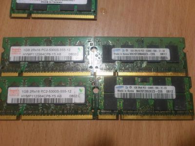 Лот: 5195220. Фото: 1. SO-DIMM DDR2 Hunix/samsung 1 gb... Оперативная память