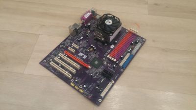 Лот: 20174925. Фото: 1. Продам материнскую плату ECS nFORCE4M-A... Материнские платы