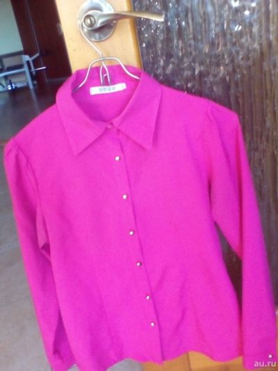 Лот: 3216387. Фото: 1. Рубашка блузка розовая 44*. Блузы, рубашки