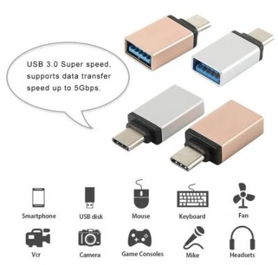 Лот: 18446881. Фото: 1. USB 3.0 - Type C Адаптер OTG. Дата-кабели, переходники