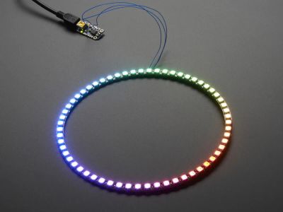 Лот: 23271175. Фото: 1. Модуль кольцо RGB адресный светодиод... Светодиодная подсветка