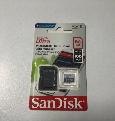 Лот: 21642820. Фото: 1. Карта памяти SanDisk 64gb l 100mb... Карты памяти