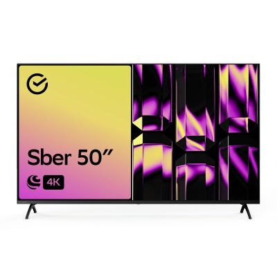 Лот: 24288857. Фото: 1. Умный телевизор Sber SDX-50U4123B. Умный дом