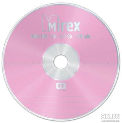 Лот: 17973041. Фото: 1. Диск DVD+RW MIREX 4.7Gb (4x) CB-10. CD, DVD, BluRay