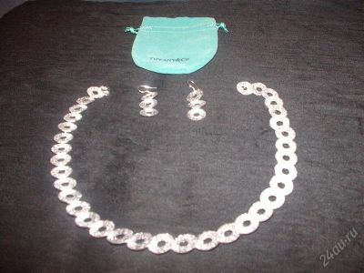 Лот: 1784467. Фото: 1. серьги и колье Tiffany-реплика. Комплекты изделий