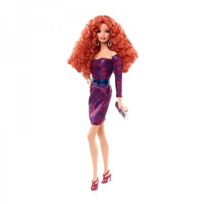 Лот: 6837829. Фото: 1. Кукла Barbie коллекционная с красной... Куклы и аксессуары