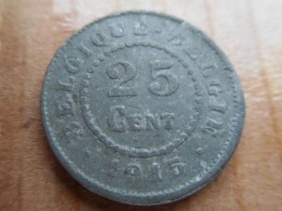 Лот: 6919378. Фото: 1. 25 сантим 1915 Бельгия Бельгуе... Европа