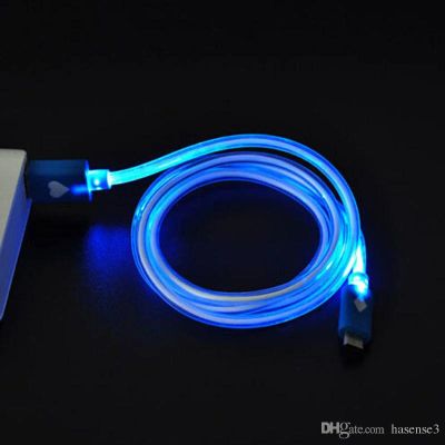 Лот: 10924493. Фото: 1. Дата-кабель Micro USB светящийся. Дата-кабели, переходники